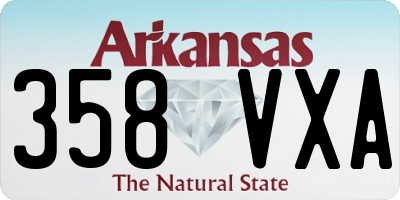 AR license plate 358VXA