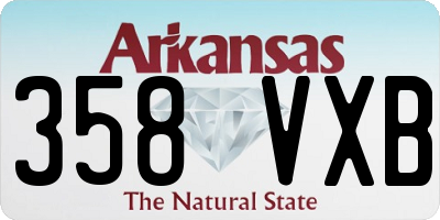 AR license plate 358VXB