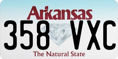AR license plate 358VXC