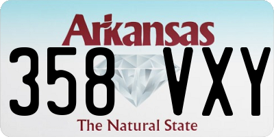 AR license plate 358VXY