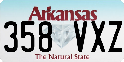 AR license plate 358VXZ