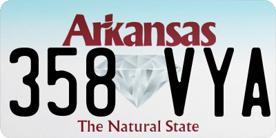 AR license plate 358VYA