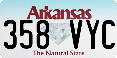 AR license plate 358VYC