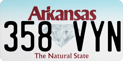 AR license plate 358VYN