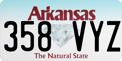 AR license plate 358VYZ