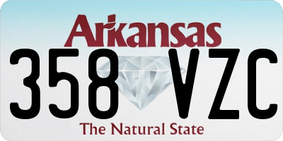 AR license plate 358VZC