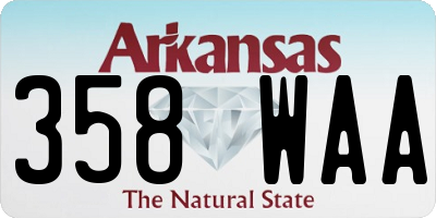 AR license plate 358WAA