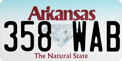 AR license plate 358WAB