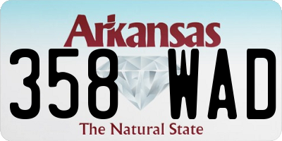 AR license plate 358WAD