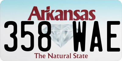 AR license plate 358WAE