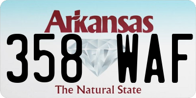 AR license plate 358WAF