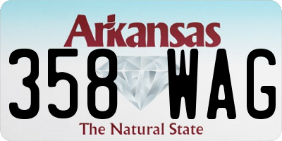 AR license plate 358WAG