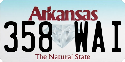 AR license plate 358WAI
