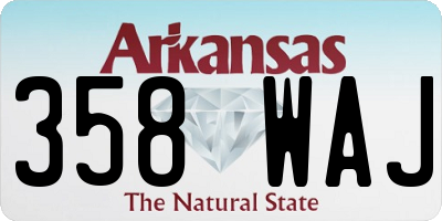 AR license plate 358WAJ