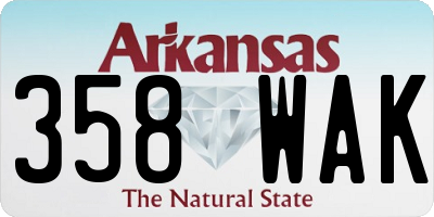 AR license plate 358WAK