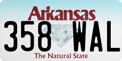AR license plate 358WAL