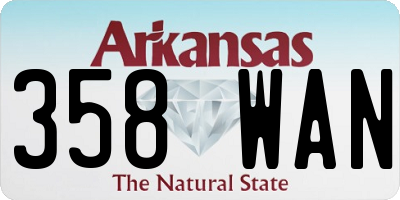 AR license plate 358WAN