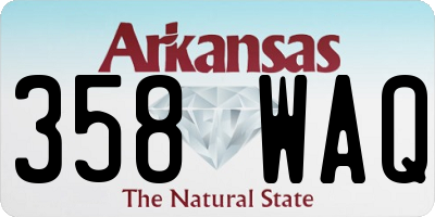 AR license plate 358WAQ