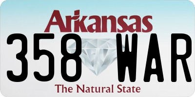 AR license plate 358WAR
