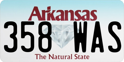 AR license plate 358WAS