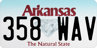 AR license plate 358WAV