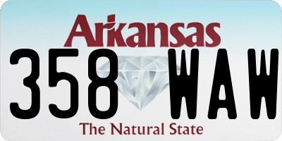 AR license plate 358WAW