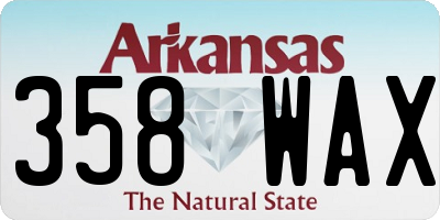 AR license plate 358WAX