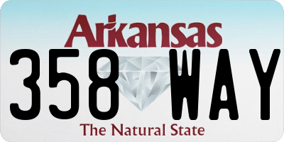 AR license plate 358WAY