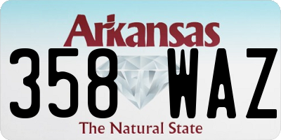 AR license plate 358WAZ