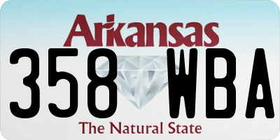 AR license plate 358WBA