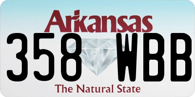 AR license plate 358WBB