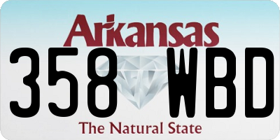 AR license plate 358WBD