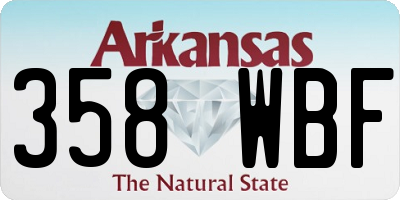 AR license plate 358WBF