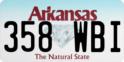AR license plate 358WBI
