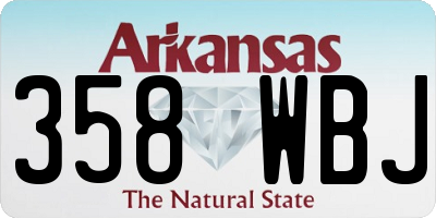 AR license plate 358WBJ