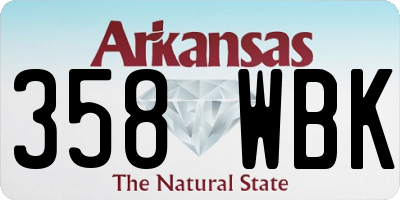 AR license plate 358WBK