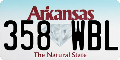 AR license plate 358WBL