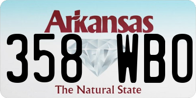 AR license plate 358WBO