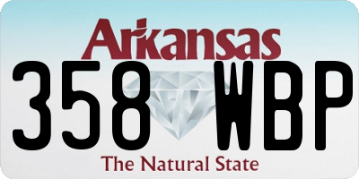 AR license plate 358WBP