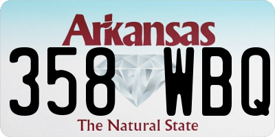 AR license plate 358WBQ
