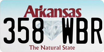 AR license plate 358WBR