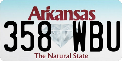 AR license plate 358WBU