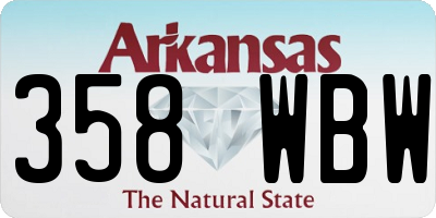 AR license plate 358WBW