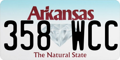 AR license plate 358WCC