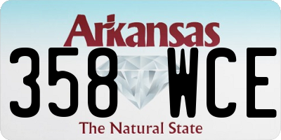 AR license plate 358WCE