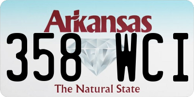 AR license plate 358WCI