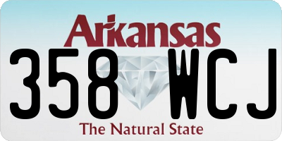AR license plate 358WCJ