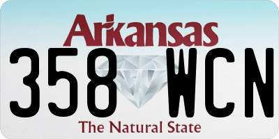 AR license plate 358WCN