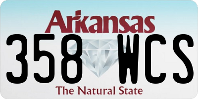 AR license plate 358WCS