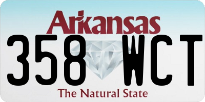 AR license plate 358WCT
